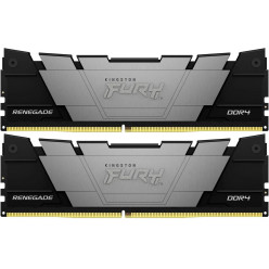 16GB (Kit of 2*8GB) DDR4-3200  Kingston FURY® Renegade DDR4, PC25600, CL16, 1.35V, 1Rx8, Symmetric Black/Silver Large heat spreader, Intel XMP Ready (Extreme Memory Profiles)