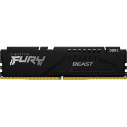 16GB DDR5-6000  Kingston FURY® Beast DDR5 EXPO, PC48000, CL36, 1.35V, 1Rx8, Auto-overclocking,  Asymmetric BLACK low-profile heat spreader, AMD® EXPO v1.0 and Intel® Extreme Memory Profiles (Intel® XMP) 3.0