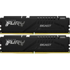 32GB (Kit of 2*16GB) DDR5-6000  Kingston FURY® Beast DDR5 EXPO, PC48000, CL36, 1Rx8, 1.35V, Auto-overclocking, Asymmetric BLACK low-profile heat spreader, AMD® EXPO v1.0 and Intel® Extreme Memory Profiles (Intel® XMP) 3.0
