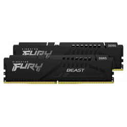 64GB (Kit of 2*32GB) DDR5-6400  Kingston FURY® Beast DDR5 EXPO, PC51200, CL32, 1Rx8, 1.4V, Auto-overclocking, Asymmetric BLACK low-profile heat spreader, AMD® EXPO v1.1 and Intel® Extreme Memory Profiles (Intel® XMP) 3.0