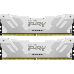 32GB (Kit of 2*16GB) DDR5-6400  Kingston FURY® Renegade White DDR5, PC51200, CL32, 1.4V, 1Rx8, Auto-overclocking, Symmetric WHITE Large heat spreader, Intel XMP 3.0 Ready  (Extreme Memory Profiles)
