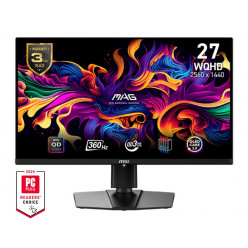 26.5- MSI OLED MAG 271QPX QD-OLED E2 Quantum Dot Black (0.03ms, 1.5mln, up to 1000cd, 2560x1440, 178°/178°, 2 x HDMI2.1, DisplayPort, USB-C (Video, Data, Power (15W)), up to 360Hz Refresh Rate, AMD FreeSync Premium Pro, DisplayHDR True Black 400, Audio Li