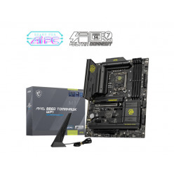 MSI MAG B860 TOMAHAWK WIFI, Socket 1851, 15Phases, Intel® B860 (Ultra 2 Series CPU), CPU graphics, HDMI, DP, Dual 4xDDR5-9200, 2xPCIe X16 5.0, 4xSATA3, RAID, 3xM.2 5.0, 1xPCIe X1, ALC897/SPDIF, 5GbE LAN, WiFi7/BT, 1xTB4(USB-C), 6xUSB3.2Gen2(4A+2C), 2xUSB3