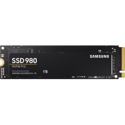 M.2 NVMe SSD 1.0TB  Samsung SSD 980, PCIe3.0 x4 / NVMe1.4, M2 Type 2280 form factor, Seq. Read: 3500 MB/s, Seq. Write: 3000 MB/s, Max Random 4k: Read /Write: 500K/480K IOPS, Samsung Pablo Controller, 512MB LPDDR4, V-NAND 3-bit MLC