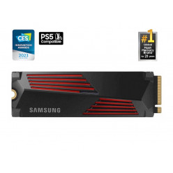 M.2 NVMe SSD 4.0TB  Samsung SSD 990 PRO w/Heatsink, PCIe4.0 x4 / NVMe2.0, M2 Type 2280 form factor, Seq. Read: 7450 MB/s, Seq. Write: 6900 MB/s, Max Random 4k: Read /Write: 1600,000/1550,000 IOPS, AES 256-bit Encryption, TCG/Opal IEEE1667, 4GB LPDDR4, V-N