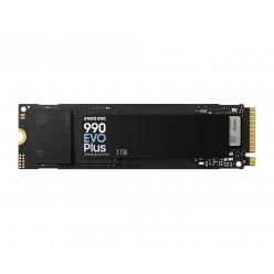 M.2 NVMe SSD 1.0TB  Samsung SSD 990 EVO Plus, Interface: PCIe4.0 x4/ 5.0 x2, NVMe 2.0, M2 Type 2280 form factor, Seq. Read: 7150 MB/s, Seq. Write: 6300 MB/s, Max Random 4k: Read /Write: 850K/1350K IOPS, AES 256-bit Encryption TCG/Opal, IEEE1667, HMB, Turb