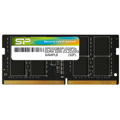 16GB DDR4-2666 SODIMM  Silicon Power, PC21300, CL19, 1Gx8, Single Rank, 1.2V