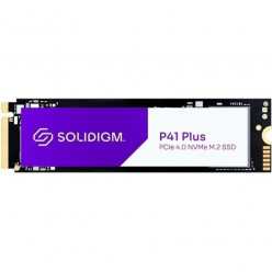 M.2 NVMe SSD 1.0TB SOLIDIGM P41 Plus, Interface: PCIe4.0 x4 / NVMe1.3, M2 Type 2280 form factor, Sequential Reads 4125 MB/s / Writes 2950 MB/s, Random Reda/Write: 390K / 540K IOPS , 400TBW, 144-layer 3D NAND TLC, Bulk