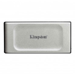 M.2 NVMe External SSD 2.0TB  Kingston XS2000, Silver, USB 3.2 Gen 2x2, IP55, Sequential Read/Write: up to 2000 MB/s, Rubber Sleeve Case, USB-C to USB-C cable included, Light, portable and compact
