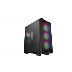 DEEPCOOL -CC560 MESH V2- ATX Case, with Full-sized Tempered Glass Window & Mesh Front Panel, without PSU, Tool-less, Pre-installed: Front 3x120mm ARGB fans, Rear 1x120mm ARGB fan, Top panel Magnetic dust filter, PSU Shroud, 2x2.5- SSD/ 2x3.5- HDD, 2xUSB3.