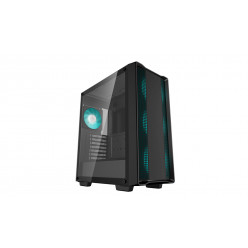 DEEPCOOL -CC560 V2- ATX Case, with Full-sized Tempered Glass Window & Mesh Front Panel, without PSU, Tool-less, Pre-installed: Front 3x120mm LED fans, Rear 1x120mm LED fan, Top panel Magnetic dust filter, 20mm Cable Management, 2x2.5- SSDs and 2x3.5- HDDs