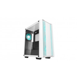 DEEPCOOL -CC560 WHITE V2- ATX Case, with Full-sized Tempered Glass Window & Mesh Front Panel, without PSU, Tool-less, Pre-installed: Front 3x120mm LED fans, Rear 1x120mm LED fan, Top panel Magnetic dust filter, 20mm Cable Management, 2x2.5- SSDs and 2x3.5
