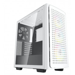 DEEPCOOL -CK560 WH- ATX Case, with Side-Window Tempered Glass Side, without PSU, Tool-less, Pre-Installed Fans: Front 3x120mm, Rear 1x140mm, 2xUSB3.0, 1xTypeC /Audio, White
