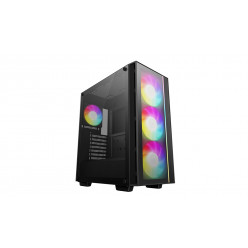 DEEPCOOL -MATREXX 55 V4- ATX Case, with Tempered Glass Side-Window (full sized), Front LED Strip, without PSU, Glass front panel with dust filter, Front: 3x140mm ARGB PWM Fans, Rear: 1x120mm ARGB PWM fan, 2x3.5- HDD / 2x2.5- SSD, 2xUSB3.0, 1xAudio, LED, B