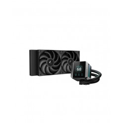 DEEPCOOL Liquid Cooler  -MYSTIQUE 240-, 240mm radiator, Anti-Leak Technology, LGA1851/1700/1200/115x & AM5/AM4, up to 280W, 2x 120mm FDB FT12 SE fans: 500~2150rpm, <36.49dBA, 72.45CFM, 4-pin PWM, 5 PRO Pump: 3400rpm, 3-phase, 6-slot, 4-pole motor, Fluid D