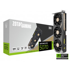 ZOTAC GeForce RTX™ 5070 SOLID  12GB GDDR7, 192bit, 2512/28000Mhz, Blackwell/DLSS4, PCIeX16 5.0, SFF-Ready, 2-slot, 1xHDMI, 3xDP, BladeLink Fans, Triple Fan / IceStorm 2.0, Active Fan Control/FREEZE Fan Stop/Dual Bios, SPECTRA2.0 RGB Lightning, Metal Backp