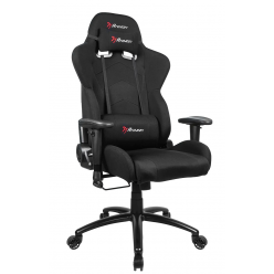 Gaming/Office Chair AROZZI Inizio Fabric, Black, max weight up to 105kg, 2D Armrests, Rocking function that tilts the seat and backrest up to 12°, Head and Lumber cushions, Metal Frame, Steel wheelbase, Gas Lift 4class, W-24.5kg