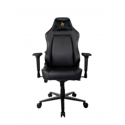 Gaming/Office Chair AROZZI Primo PU, Black/Gold, max weight up to 135-145kg / height 165-190cm, Tilt  Angle Lock, Recline 165°, 4D Armrests, Adjustable lumbar support, Head cushion, Metal Frame, Aluminium wheelbase, Gas lift 4 class, Large nylon casters