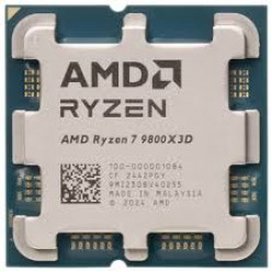 AMD Ryzen 7 9800X3D, сокет AM5, 4,7–5,2 ГГц, 8 ядер/16 потоков, графика AMD Radeon, 3D V-кэш, Zen5