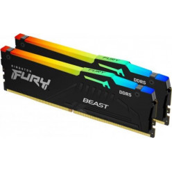 Память RAM Kingston FURY® Beast DDR5 RGB 128 ГБ (комплект из 2 модулей по 64 ГБ) DDR5-5600