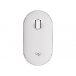 Беспроводная мышь Logitech Pebble M350s белого цвета, компактная и тонкая, разрешение 400–4000 точек на дюйм