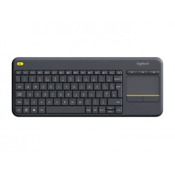 Беспроводная клавиатура Logitech K400 Plus с сенсорной панелью Multi-Touch, USB, раскладка (США, международная), черная