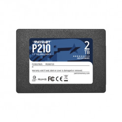 SSD-накопитель Patriot P210 2,0 ТБ, SATAIII, 520 МБ/с, 430 МБ/с, 50 тыс. операций ввода-вывода в секунду, SMART, TRIM, 3D NAND TLC
