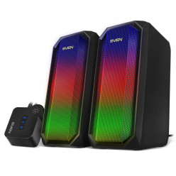 Акустическая система SVEN 420 Black (USB) - 2.0/2x5 Вт RMS, Bluetooth, сенсорное управление, динамическая RGB-подсветка