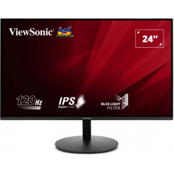 Монитор VIEWSONIC VA24E1-H LED, 23,8 дюйма, черный, 5 мс, 1500:1, 250 кд, 1920 x 1080, 178°/178°, VGA, HDMI, 120 Гц, VESA