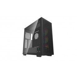 Корпус DEEPCOOL «MORPEUS» ATX, реконфигурируемое шасси, модульная одинарная/двойная камера с боковым окном, боковая панель из закаленного стекла и передняя сетка, без блока питания, предустановленный 420-мм привод (3 вентилятора по 140 мм с ШИМ-подсветкой