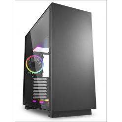 Корпус Sharkoon PURE STEEL Black RGB ATX, без блока питания, закаленное стекло, светодиоды RGB A-RGB, поддержка графического процессора