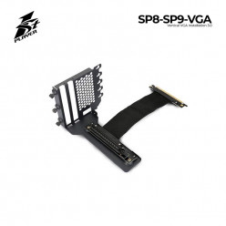 Adapter 1STPLAYER SP9/SP8 Vertical GPU Bracket, PCI-E x16, Dedicated EMI Cable, 150mm flat cables, Steel bracket  (SP8 & SP9 Vertical VGA Installation)