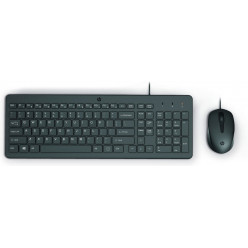 HP 150 Wired Mouse and Keyboard, Black.