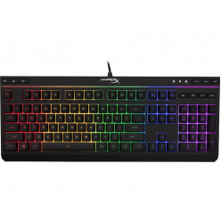 HYPERX Alloy Core RGB Membrane Gaming Keyboard (US Layout), Black, Backlight (RGB), Quiet, Responsive keys with anti-ghosting functionality, Spill resistant, Key rollover: 6-key / N-key modes, Durable, solid frame, Convenient USB charge port,  USB