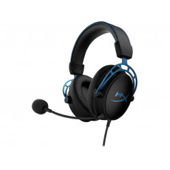 Headset  HyperX Cloud Alpha S, Black/Blue, Solid aluminium build, Microphone: detachable, Frequency response: 13Hz–27,000 Hz, Detachable headset braided cable length:1m+2m extension, Dual Chamber Drivers, 3.5 jack, Virtual 7.1  surround sound
