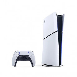 Game Console  Sony PlayStation 5 Digital Slim (without Disc), 1TB, White; 1 x Gamepad (Dualsense)