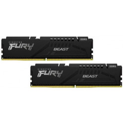 16GB (Kit of 2*8GB) DDR5-5200  Kingston FURY® Beast DDR5 EXPO, PC41600, CL36, 1Rx8, 1.25V, Auto-overclocking, Asymmetric BLACK low-profile heat spreader, AMD® EXPO v1.0 and Intel® Extreme Memory Profiles (Intel® XMP) 3.0