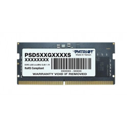 8GB DDR5-5600 SODIMM PATRIOT Signature Line, PC5-44800, CL46, 1 Rank Single-sided module, On-die ECC, 1.1V