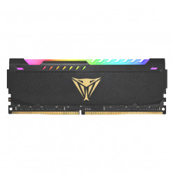 16GB DDR4-3200  VIPER (by Patriot) STEEL Performance RGB Sync, PC25600, CL18, 1.35V, Custom Design Aluminum HeatShiled, 5 Customizable Lightning Zones, Intel XMP 2.0 Support, Black w/ Golden Viper Logo