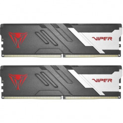 16GB (Kit of 2x8GB) DDR5-5200 VIPER (by Patriot) VENOM DDR5 (Dual Channel Kit) PC5-41600, CL36, 1.2V, Aluminum heat spreader with unique design, XMP 3.0 Overclocking Support, On-Die ECC, Thermal sensor, Matte Black with Red Viper logo