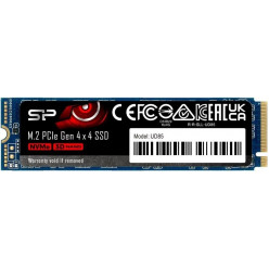 M.2 NVMe SSD 500GB Silicon Power UD85, Interface:PCIe4.0 x4 / NVMe1.4, M2 Type 2280 form factor, Sequential Reads 3600 MB/s / Writes 2400 MB/s, MTBF 1.5mln, HMB, ECC, SLC Cache, E2E Data Protection, LDPC, Phison E21T, 3D NAND TLC