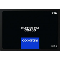 2.5- SSD 2.0TB  GOODRAM CX400 Gen.2, SATAIII, Sequential Reads: 550 MB/s, Sequential Writes: 500 MB/s, Maximum Random 4k: Read: 77,500 IOPS / Write: 85,000 IOPS, Thickness- 7mm, Controller Phison PS3111-S11, TBW=720TB, 3D NAND TLC