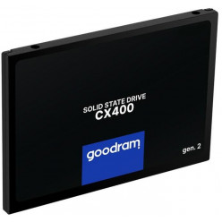 2.5- SSD 128GB  GOODRAM CX400 Gen.2, SATAIII, Sequential Reads: 550 MB/s, Sequential Writes: 460 MB/s, Maximum Random 4k: Read: 65,000 IOPS / Write: 82,500 IOPS, Thickness- 7mm, Controller Phison PS3111-S11, 3D NAND TLC