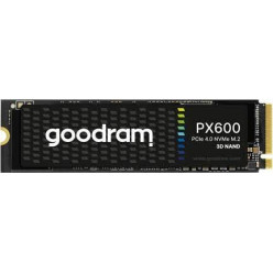 M.2 NVMe SSD 1.0TB GOODRAM PX600 Gen2, Interface: PCIe4.0 x4 / NVMe1.4, M2 Type 2280 form factor, Sequential Reads/Writes 5000 MB/s / 3200 MB/s, TBW: 300TB, MTBF: 2mln hours, 3D NAND TLC, heat-dissipating thermal pad