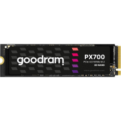 M.2 NVMe SSD 1.0TB GOODRAM PX700, Interface: PCIe4.0 x4 / NVMe1.4, M2 Type 2280 form factor, Sequential Reads/Writes 7400 MB/s / 6500 MB/s, HBM 3.0 Technology, TBW: 600TB, MTBF: 2mln hours, 3D NAND TLC, PS5 ready, heat-dissipating thermal pad