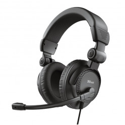 Trust Como Headset, 40mm driver units, Flexible Microphone, 32 Ohm, 20 Hz - 20000 Hz, 2x 3.5mm, Black