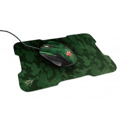 Trust Gaming GXT 781 Rixa Camo Mouse & Mouse Pad, 800 - 3200 dpi, 6 Responsive buttons, LED illumination with breathing effect in 4 colours, 1,8 m USB, Camouflage
