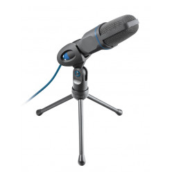 Trust Mico USB Microphone for PC and laptop,USB microphone on tripod stand that works with 3.5 mm and USB connections, 1,8m