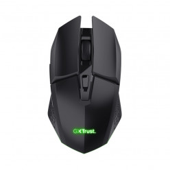 Trust Gaming Mouse GXT 110 FELOX, Wireless gaming mouse with built-in rechargeable battery, RGB, Micro receiver, 800-4800 dpi, 6 buttons, 2.4GHz, 10 m, up to 80 hours playtime, Black