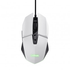 Trust Gaming GXT 109W FELOX multicolour LED lighting Mouse, max. 6400 dpi, 6 Programmable buttons, 1.5 m USB, White